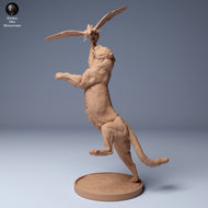 Animal Den Miniatures -Jaguar Panthera Onca Catching Scarlet Macaw