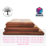 Rectangular wooden scale model base