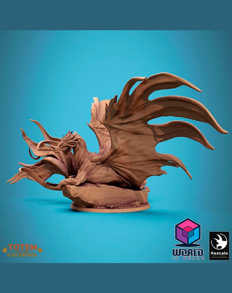 Totem of the Scalewings -Metallic Brass Dragon