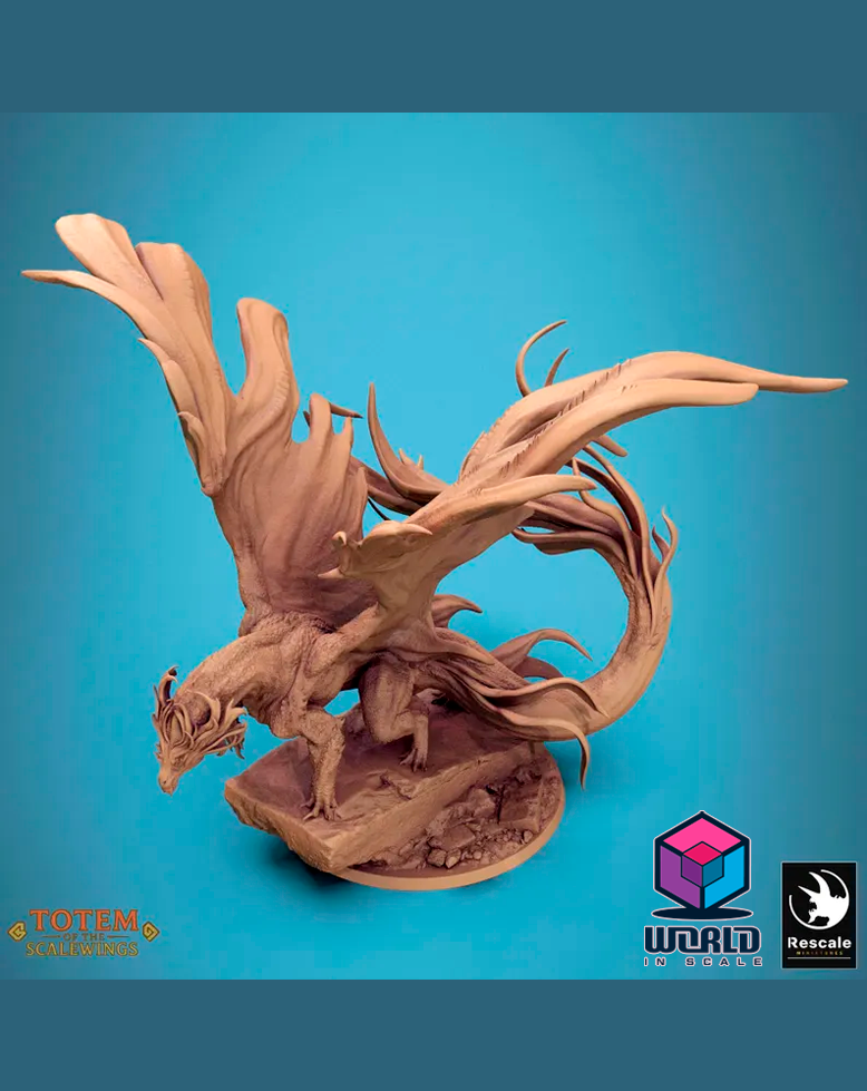 Totem of the Scalewings -Metallic Brass Dragon