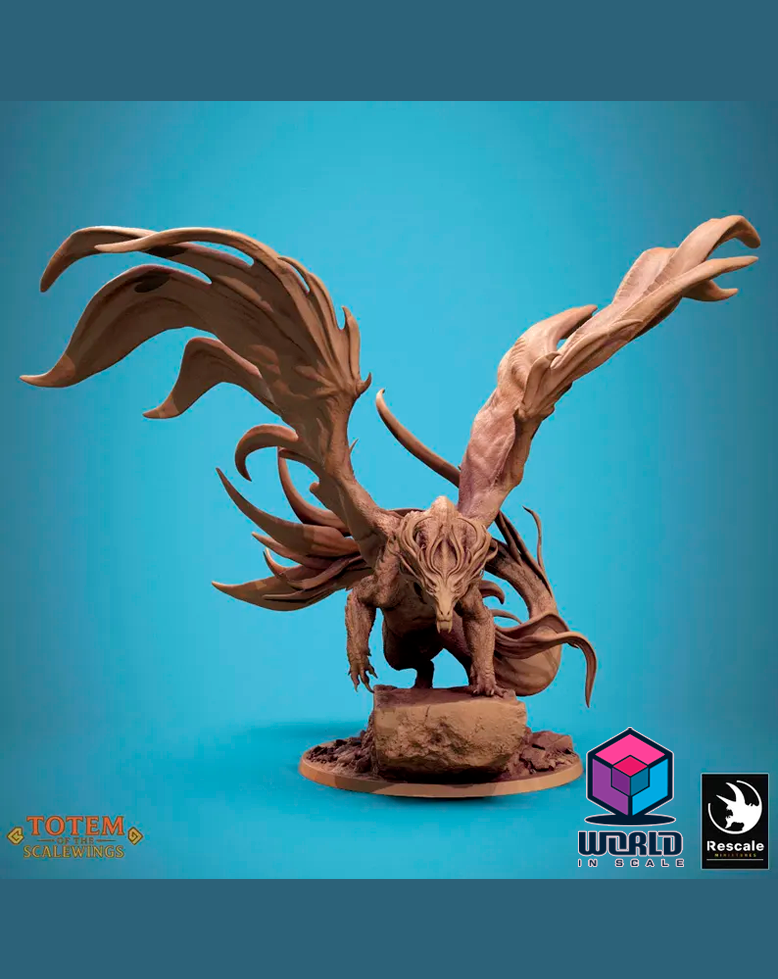 Totem of the Scalewings -Metallic Brass Dragon