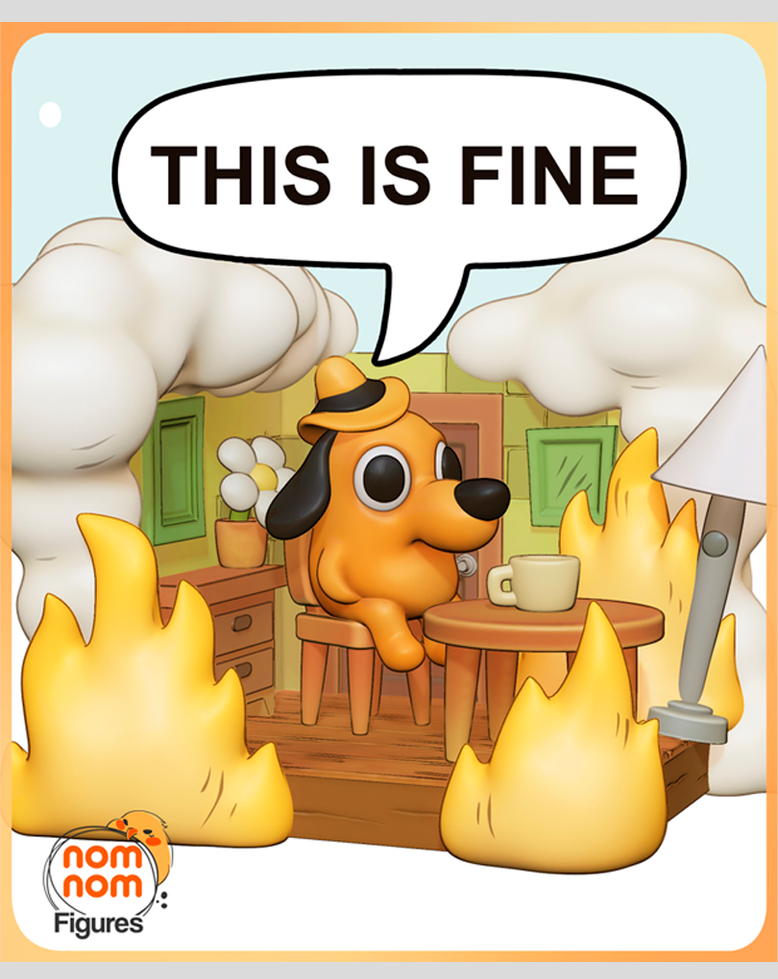 NomNom - Chibi This is Fine Meme