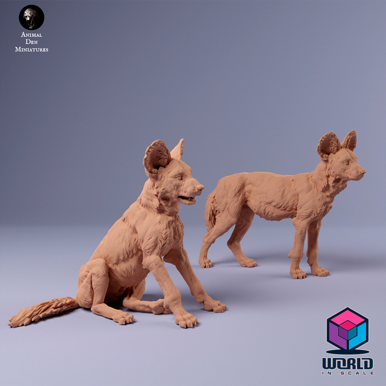 African Wild Dog -Animal Den Miniatures