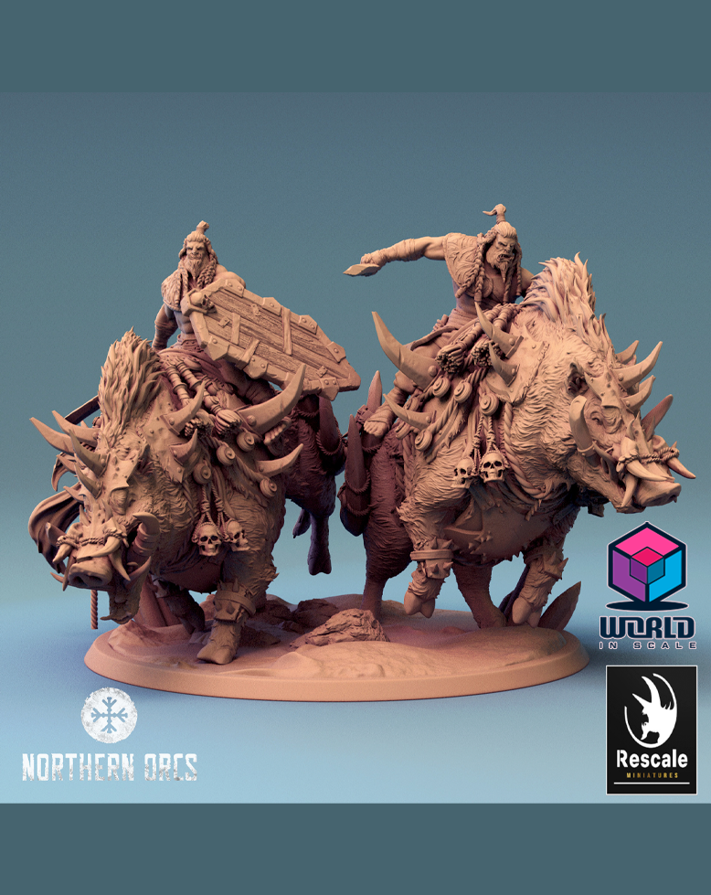 Northern Orcs- Boars Mounted, Saddle & Wild versions