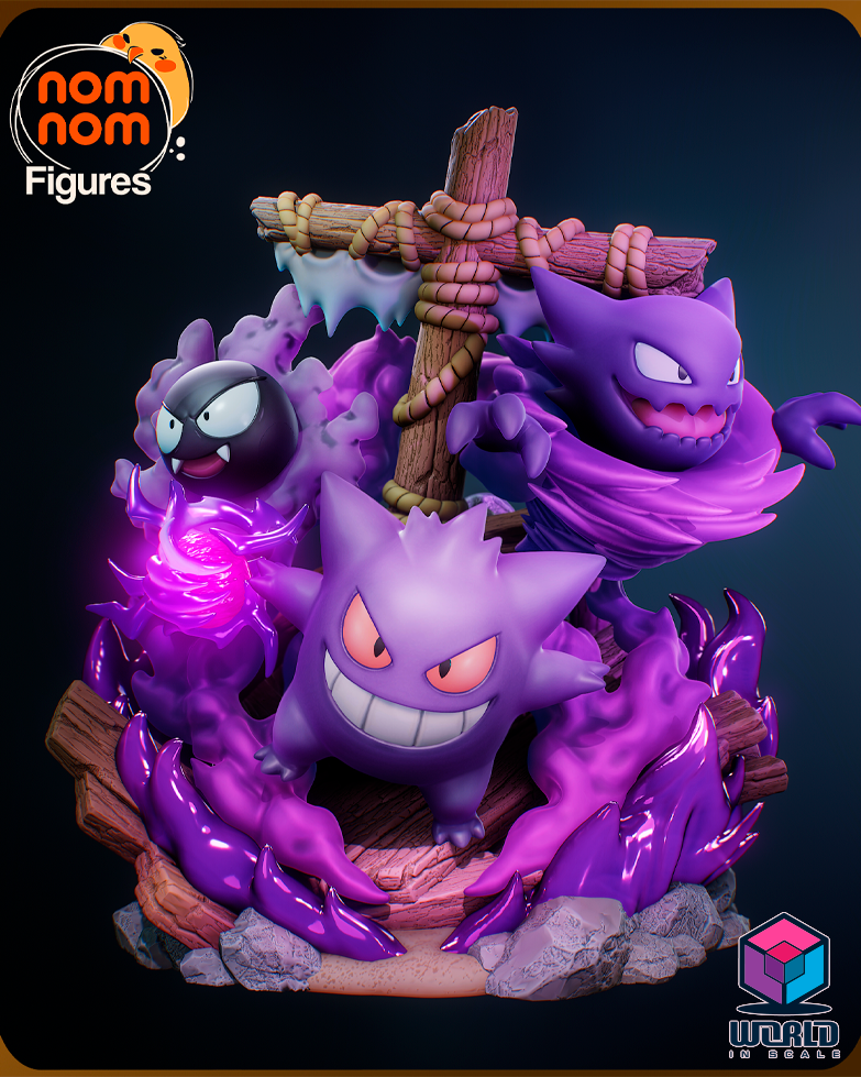 NomNom - Chibi Ghost Pokemon Diorama