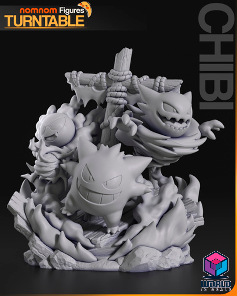 NomNom - Chibi Ghost Pokemon Diorama