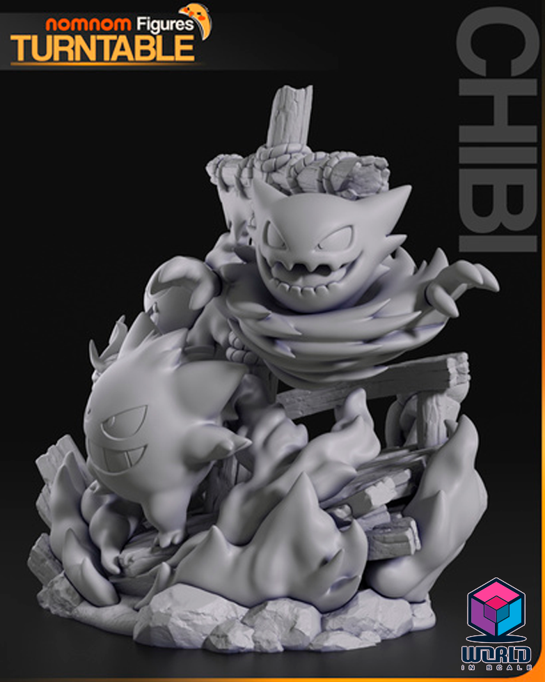NomNom - Chibi Ghost Pokemon Diorama