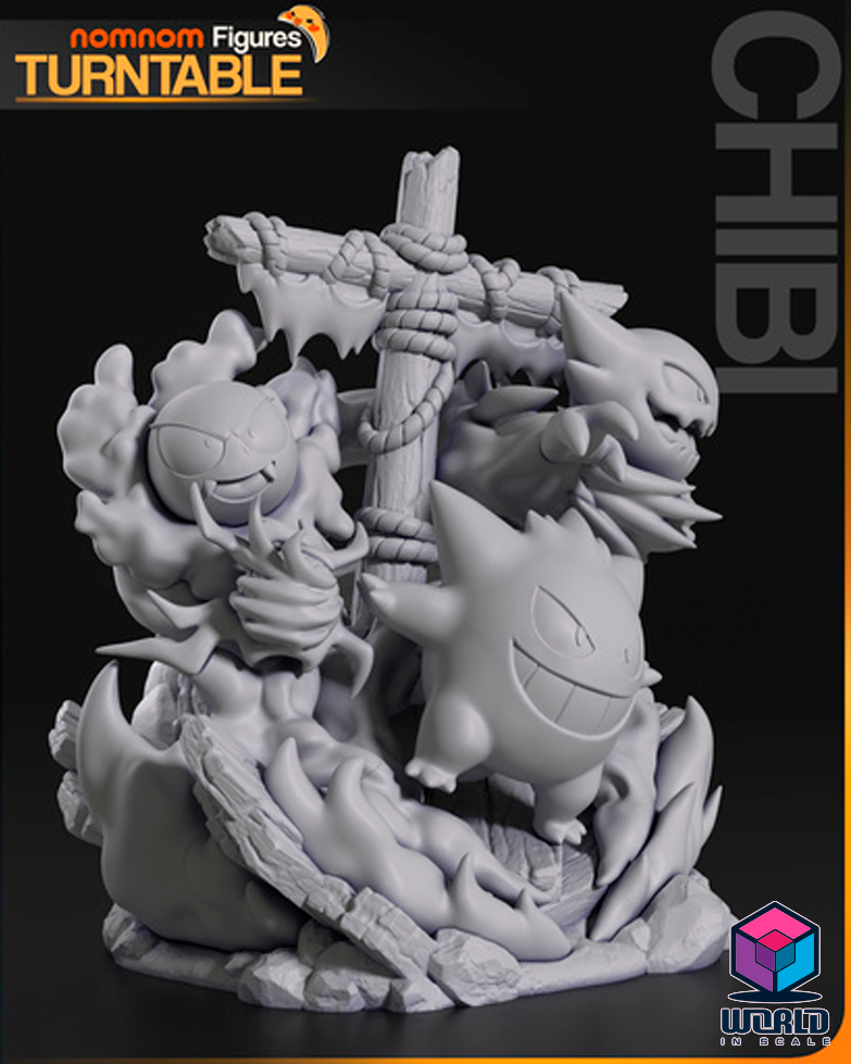 NomNom - Chibi Ghost Pokemon Diorama