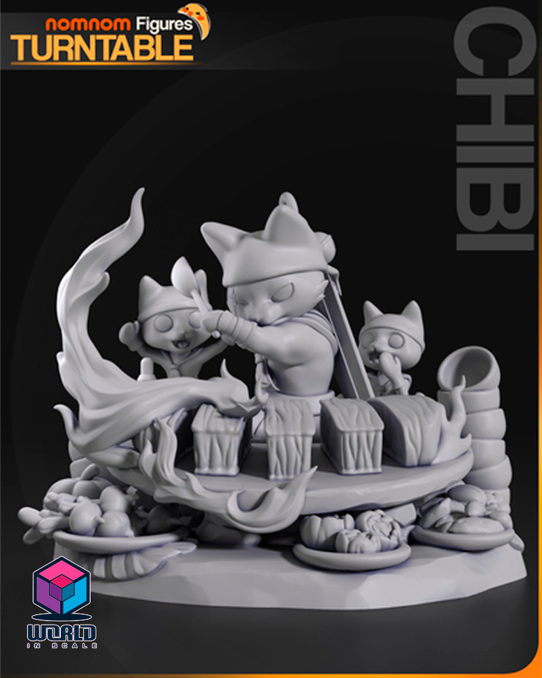 NomNom - Chibi Meowscular Chef from Monster Hunter