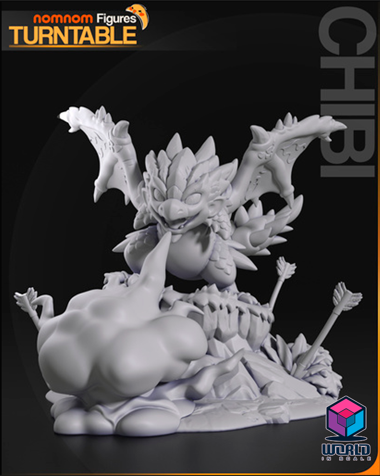 NomNom -Chibi Rathalos from Monster Hunter World