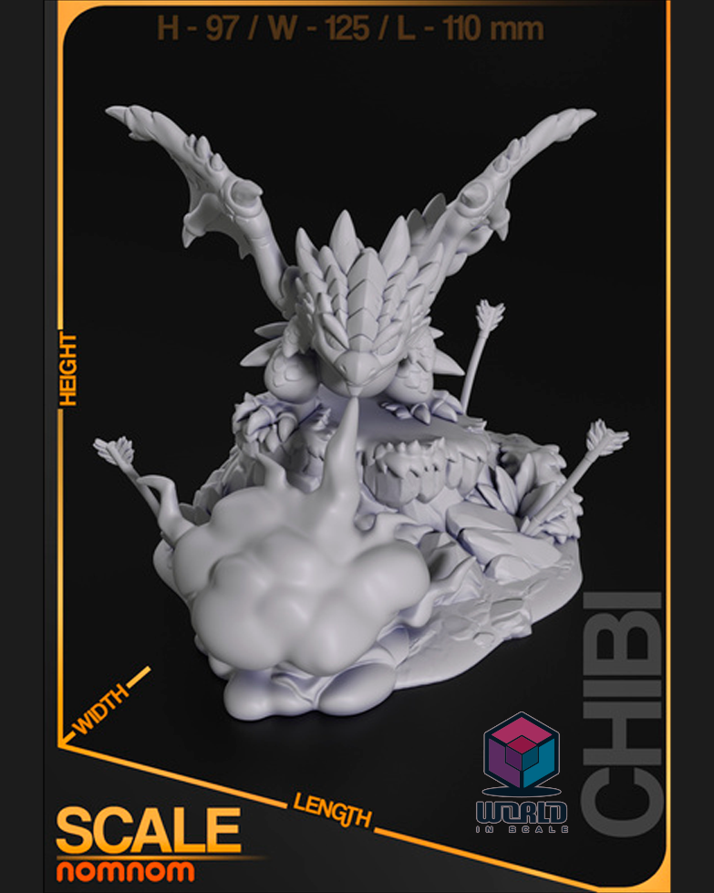 NomNom -Chibi Rathalos from Monster Hunter World