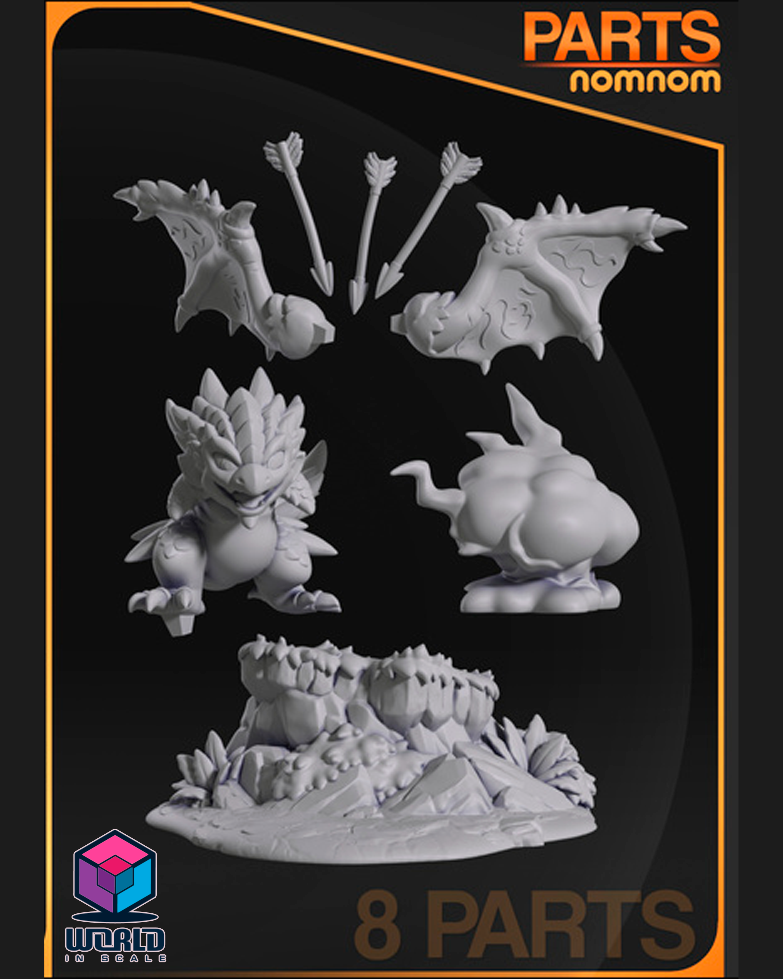 NomNom -Chibi Rathalos from Monster Hunter World