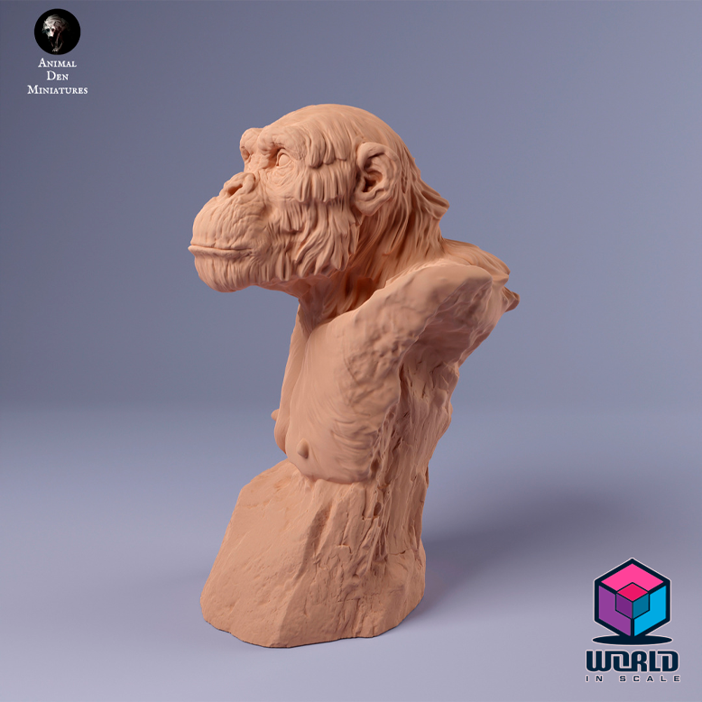 Common Chimpanzee Bust-Animal Den Miniatures