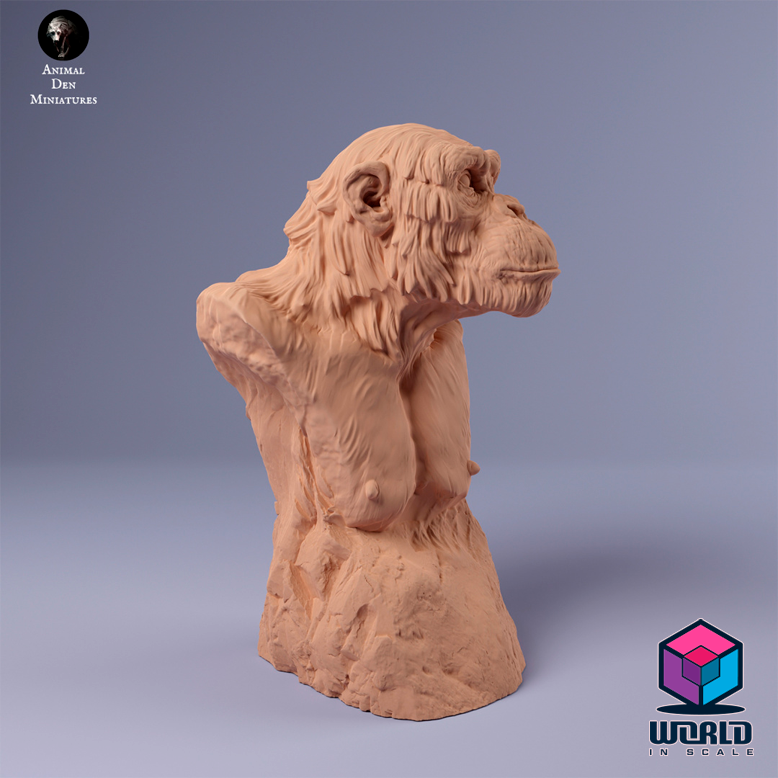 Common Chimpanzee Bust-Animal Den Miniatures