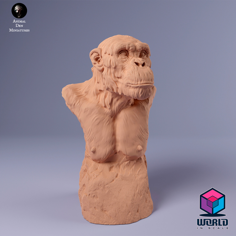 Common Chimpanzee Bust-Animal Den Miniatures