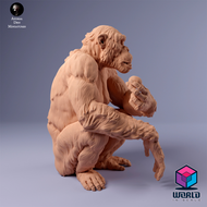 Common Chimpanzee Female Eat-Animal Den Miniatures