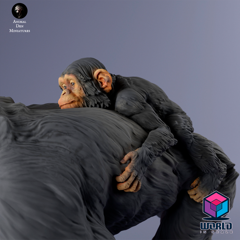 Common Chimpanzee Female Infant Walking -Animal Den Miniatures