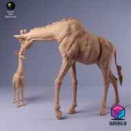 Giraffe female and calf -Animal Den Miniatures