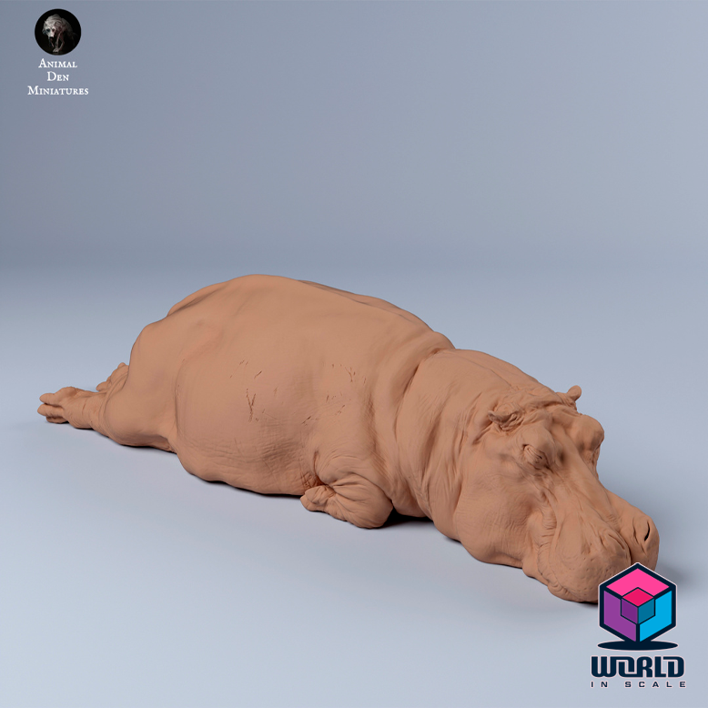 Hippo-Sleep-Animal Den Miniatures