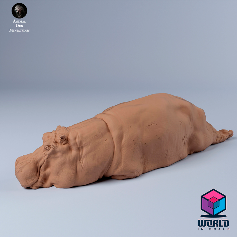 Hippo-Sleep-Animal Den Miniatures