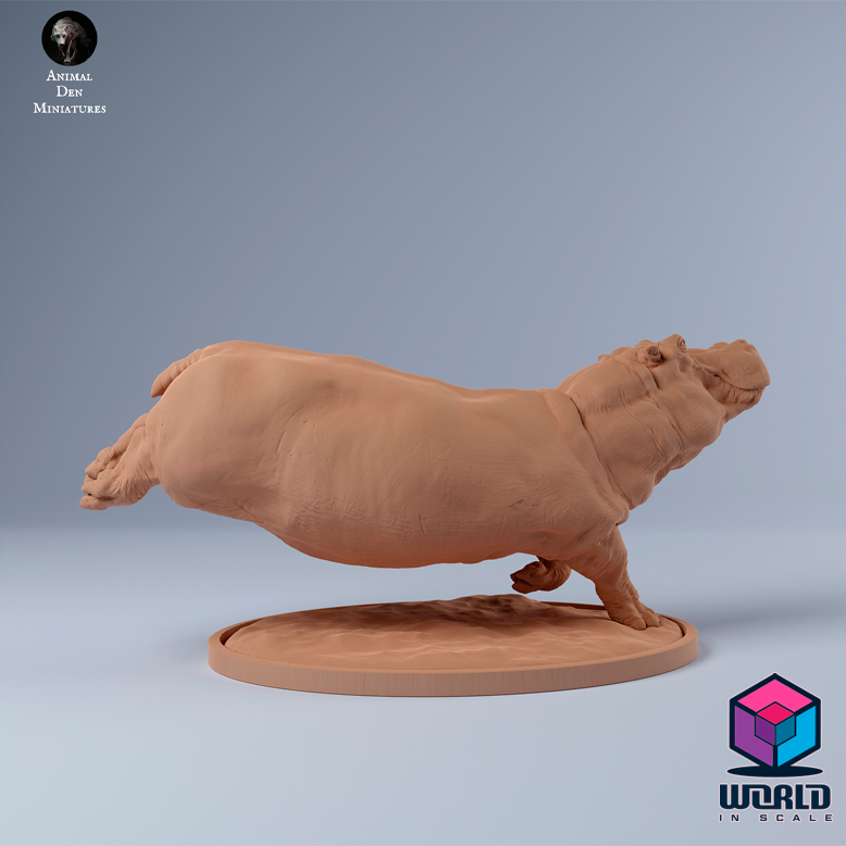 Hippo Female Swim-Animal Den Miniatures