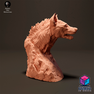 Hyena Bust -Animal Den Miniatures