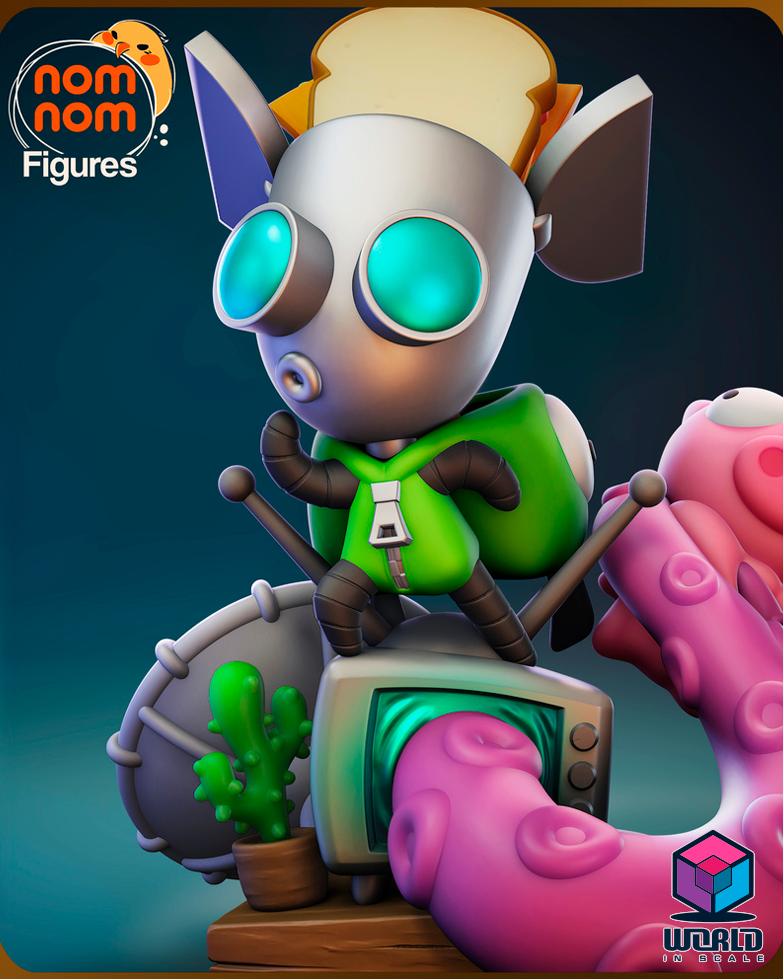 NomNom - Chibi Gir - Invader Zim.