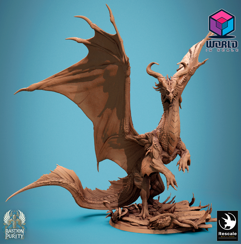 Bastion  Purity-Legendary Metallic Bronze Dragon Stand