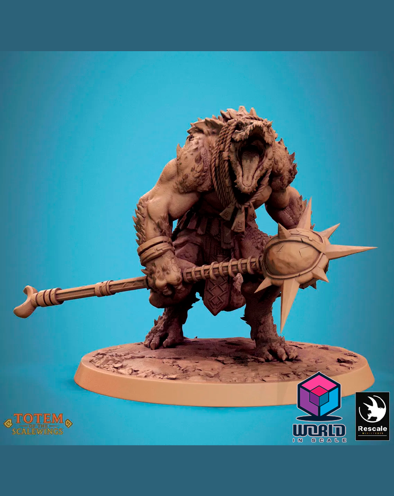Dreadscale Totem of the Scalewings - Lizardman Champion Dreadscale – World in Scale