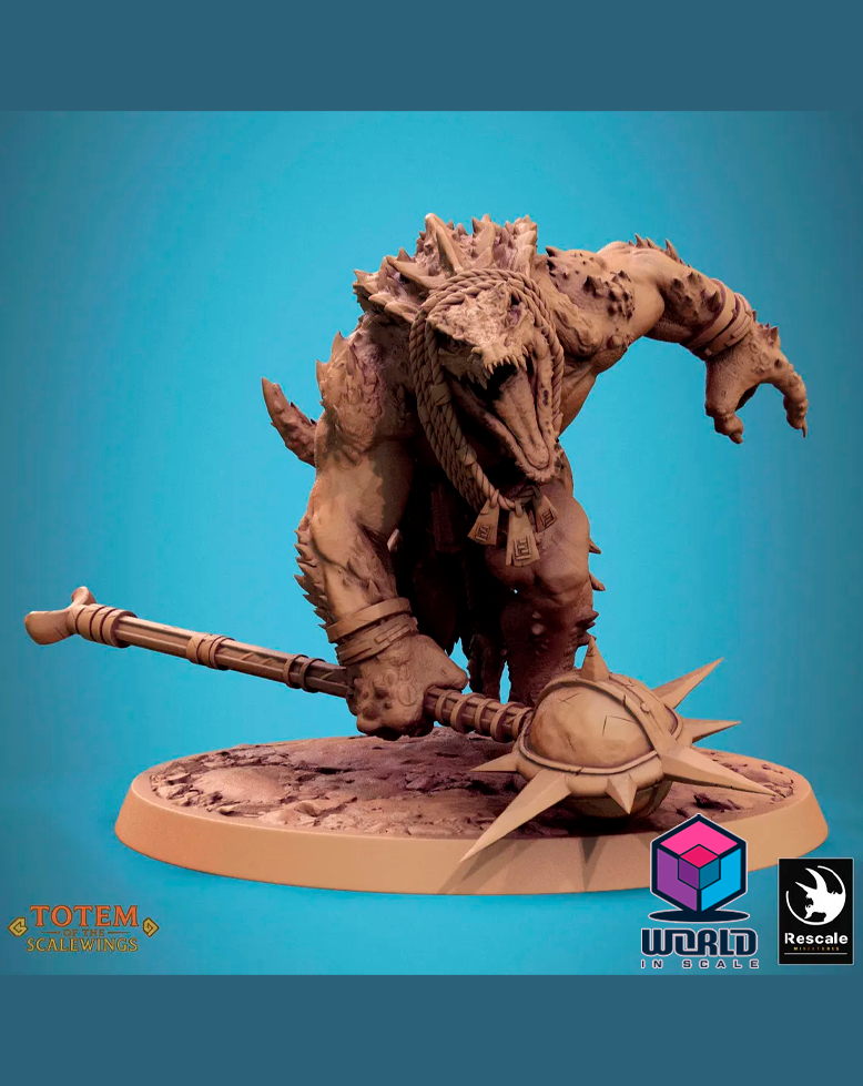 Dreadscale Totem of the Scalewings - Lizardman Champion Dreadscale – World in Scale