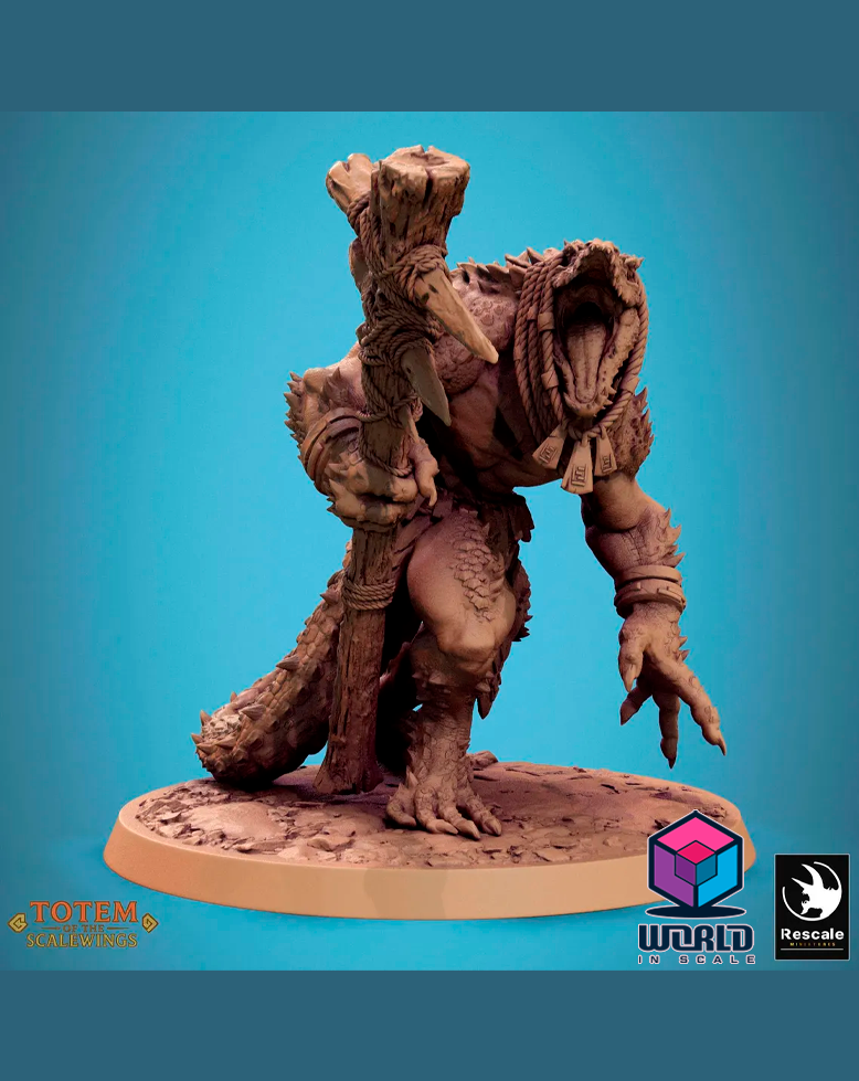 Dreadscale Totem of the Scalewings - Lizardman Champion Dreadscale – World in Scale