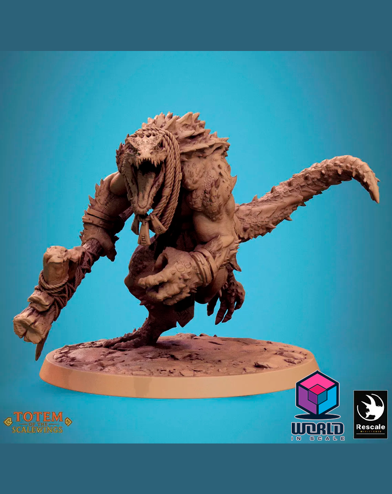 Dreadscale Totem of the Scalewings - Lizardman Champion Dreadscale – World in Scale