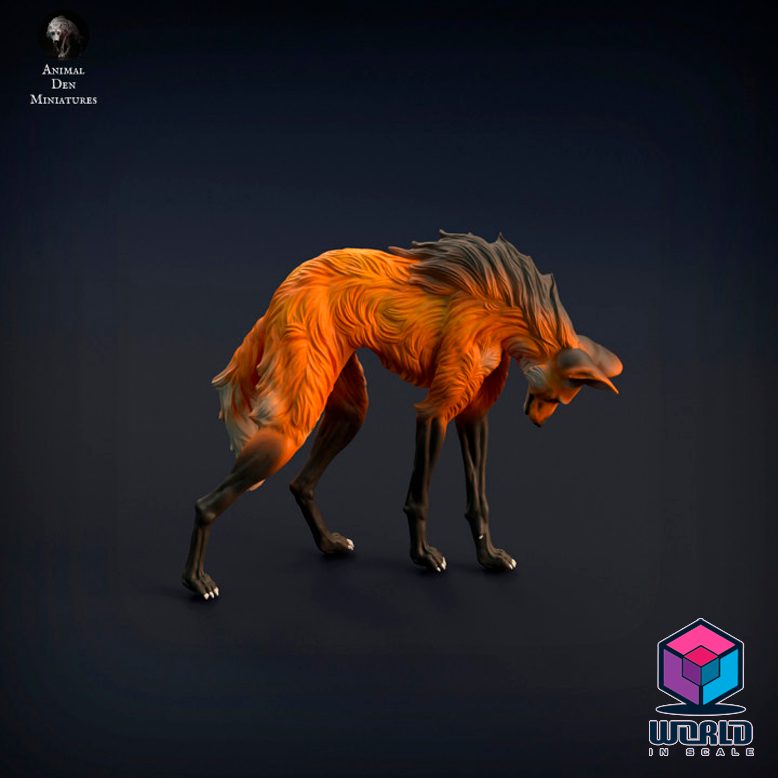 Maned wolf -Animal Den Miniatures