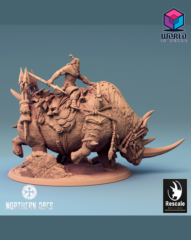 Northern Orcs- Northern Rhino mounted