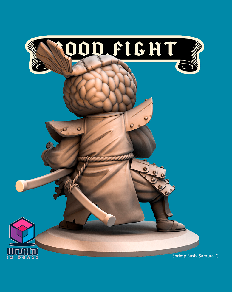 Food Fight - Shrimp Sushi Samurai.