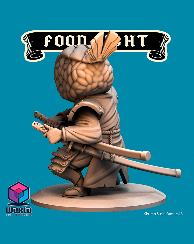 Food Fight - Shrimp Sushi Samurai.