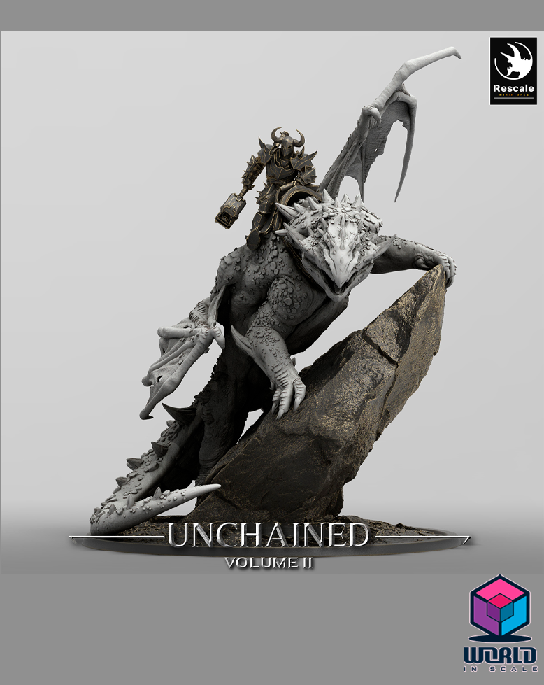 Unchained II  - Volcanic Dragon Perch – Mounted, Saddle & Wild versions