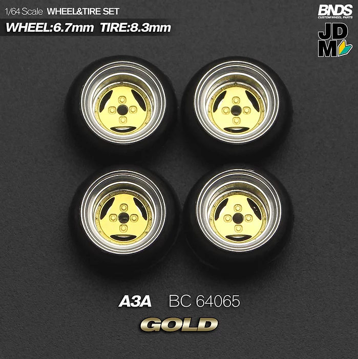 METAL WHEEL SET with RIM scale 1-64 ADVAN A3A