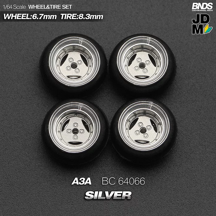 METAL WHEEL SET with RIM scale 1-64 ADVAN A3A