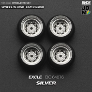 SET RIN DE METAL con LLANTA escala 1-64 WORKS EQUIP EXCEL