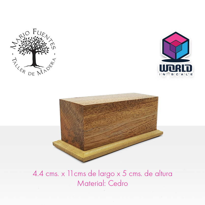 Base figura montada rectangular de madera