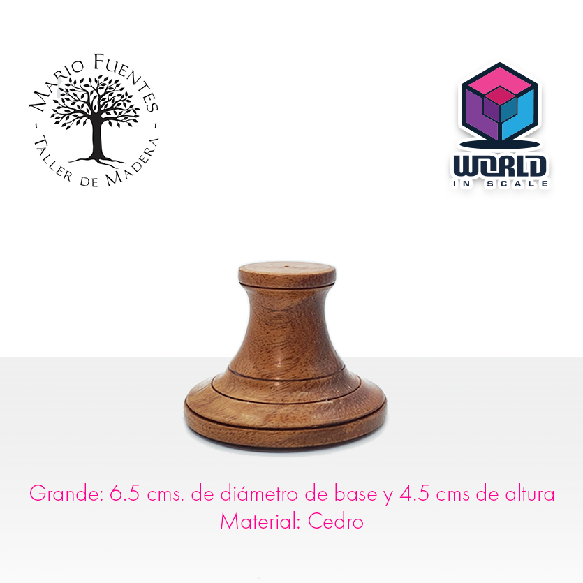 Base pedestal de madera - Grande -