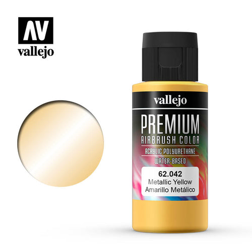 Vallejo Premium Airbrush Color - 62.042 Metallic Yellow