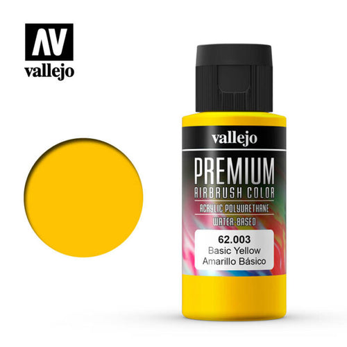 Vallejo Premium Airbrush Color - 62.003 Basic Yellow