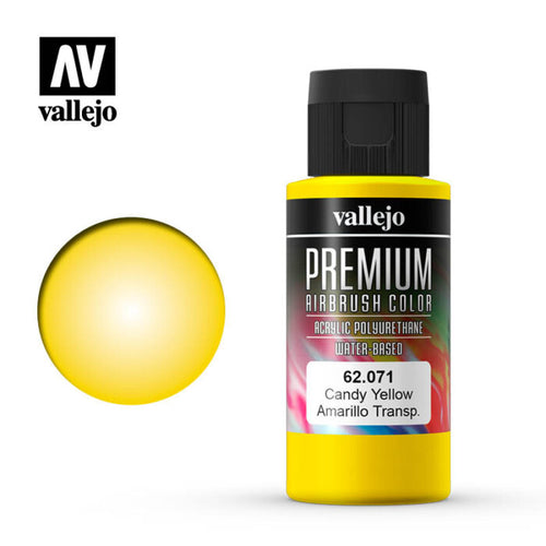 Vallejo Premium Airbrush Color - 62.071 Candy Yellow