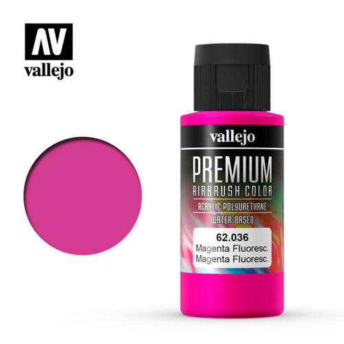 Vallejo Premium Airbrush Color - 62.036 Fluorescent Magenta