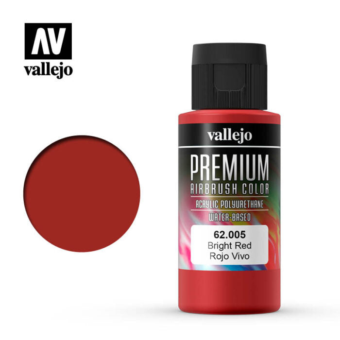 Vallejo Premium Airbrush Color - 62.005 Bright Red